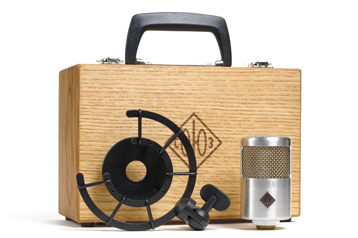 Soyuz 1973-S Deluxe large diaphragm condenser microphone with wooden case shockmount and accessories