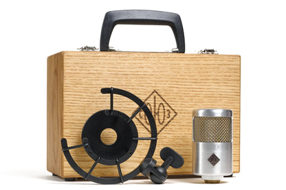 Soyuz 1973-S Deluxe large diaphragm condenser microphone with wooden case shockmount and accessories