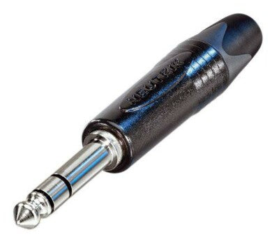 Neutrik NP3X-BAG 3-pole 1/4 inch TRS audio phone plug with black shell