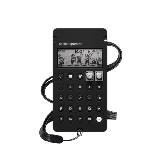 Teenage Engineering CA-X silicone case for Pocket Operator in black front view