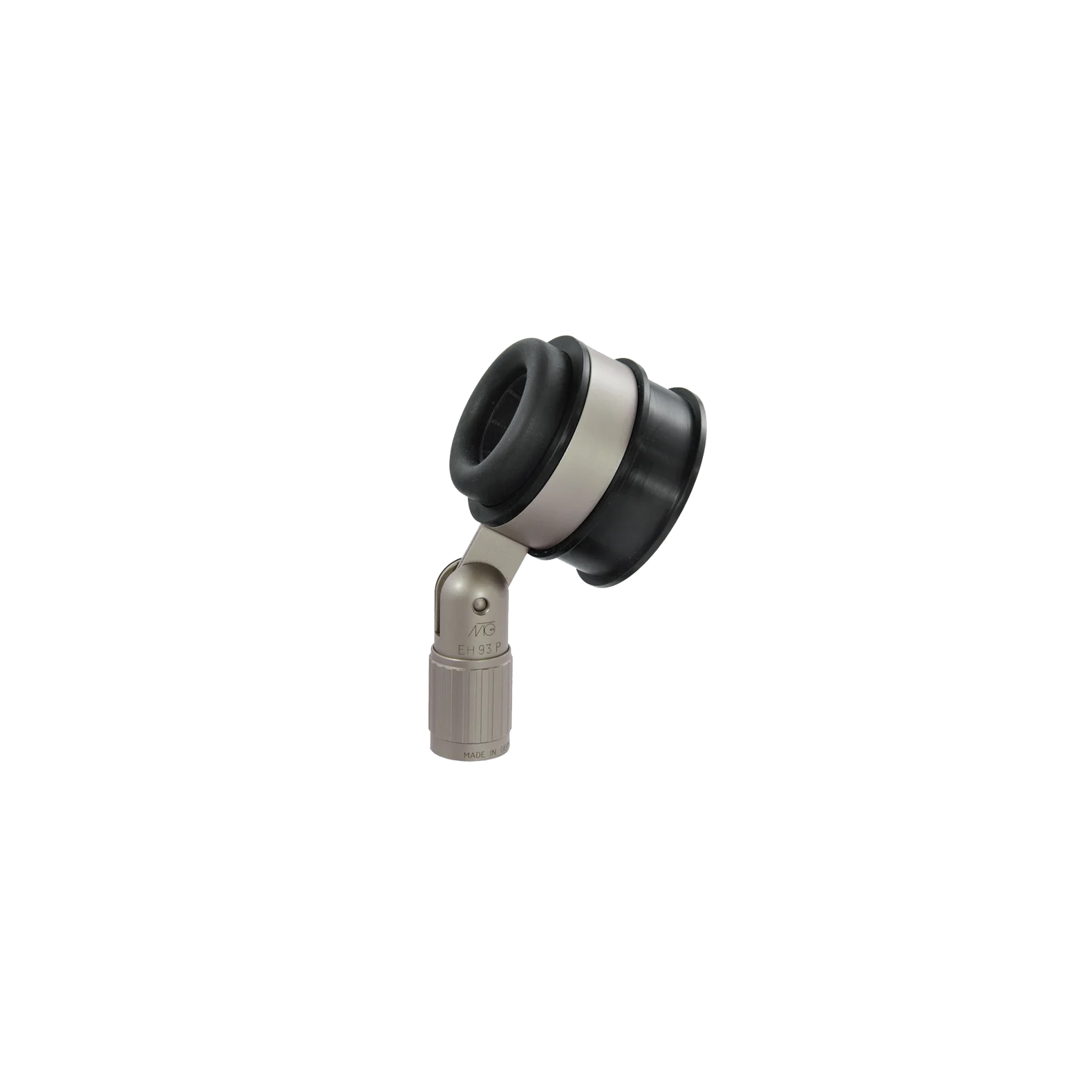 Microtech Gefell EH 93 P satin nickel elastic suspension microphone mount with integrated swivel clip adapter