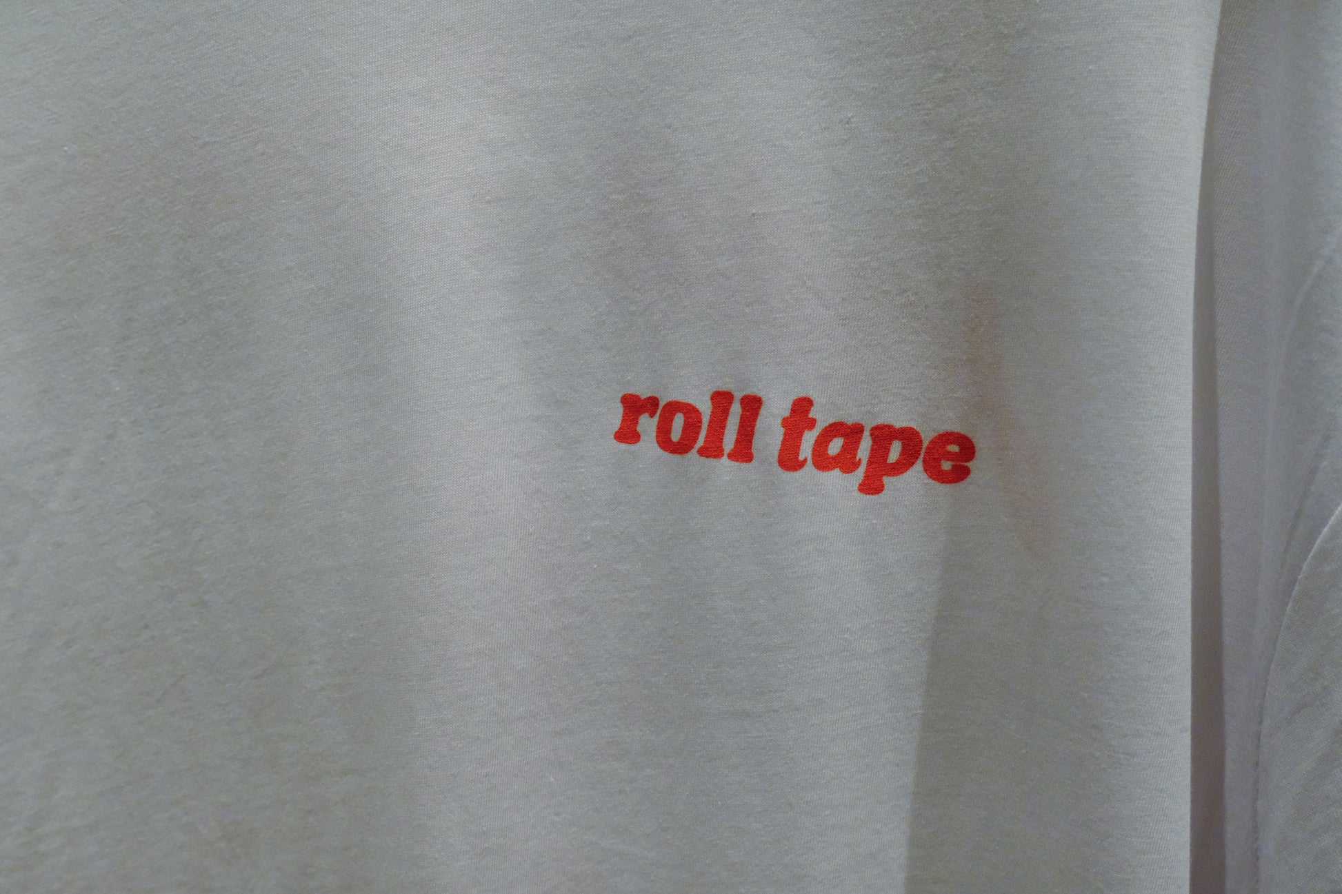 White Roll Tape Relaxed Fit T-Shirt by Arda Recorders graph close-up
