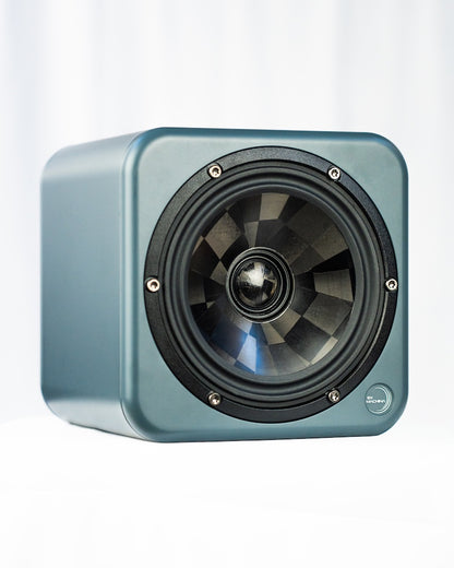 Ex Machina Selene coaxial studio monitor angled front view