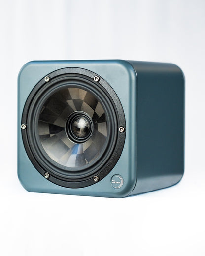 Ex Machina Selene compact coaxial studio monitor three quarter view