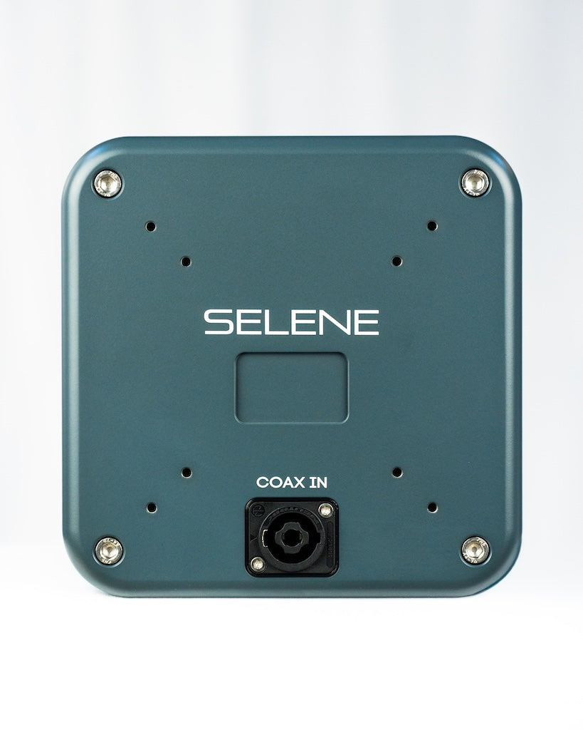 Ex Machina Selene coaxial studio monitor rear connection panel