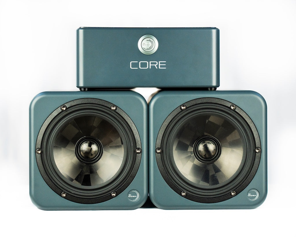 Pair of Ex Machina Selene coaxial studio monitors with EXCore