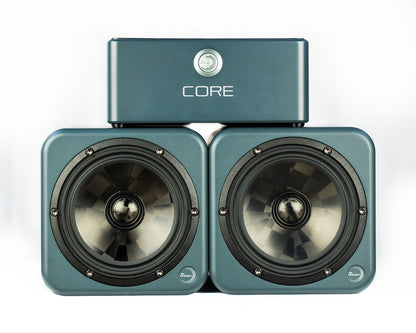 Pair of Ex Machina Selene coaxial studio monitors with EXCore