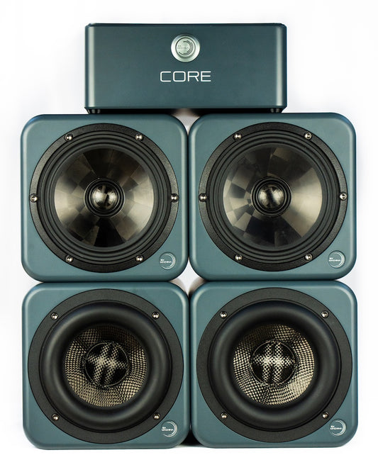 Ex Machina Selene and Poseidon 3-way coaxial studio monitor system with EXCore amplifier
