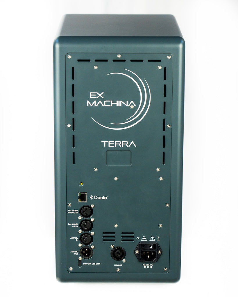 Ex Machina Terra professional monitor rear connection panel