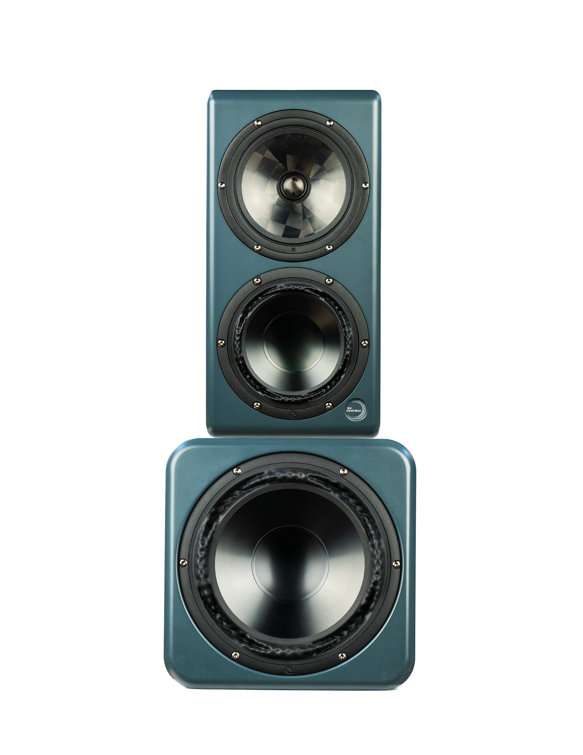 Ex Machina Terra and Gravity 2.2 studio monitoring system with reference monitor and passive subwoofer