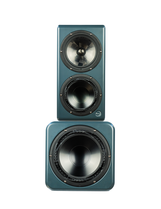 Ex Machina Terra and Gravity 2.2 studio monitoring system with reference monitor and passive subwoofer