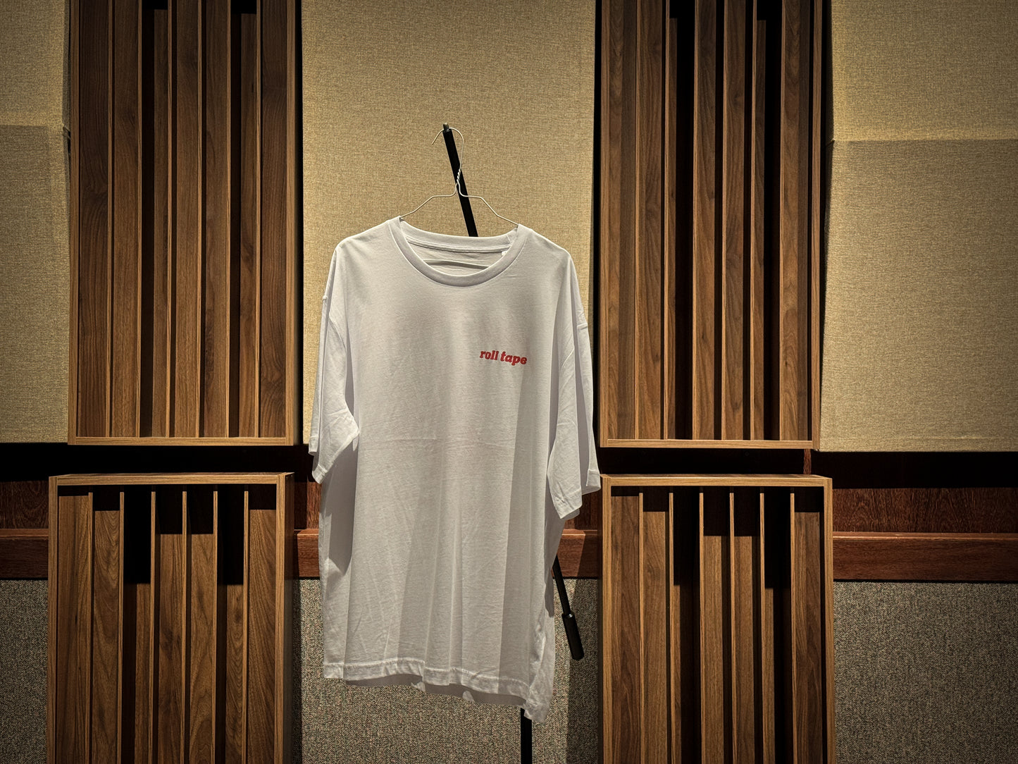 White Roll Tape Relaxed Fit T-Shirt by Arda Recorders
