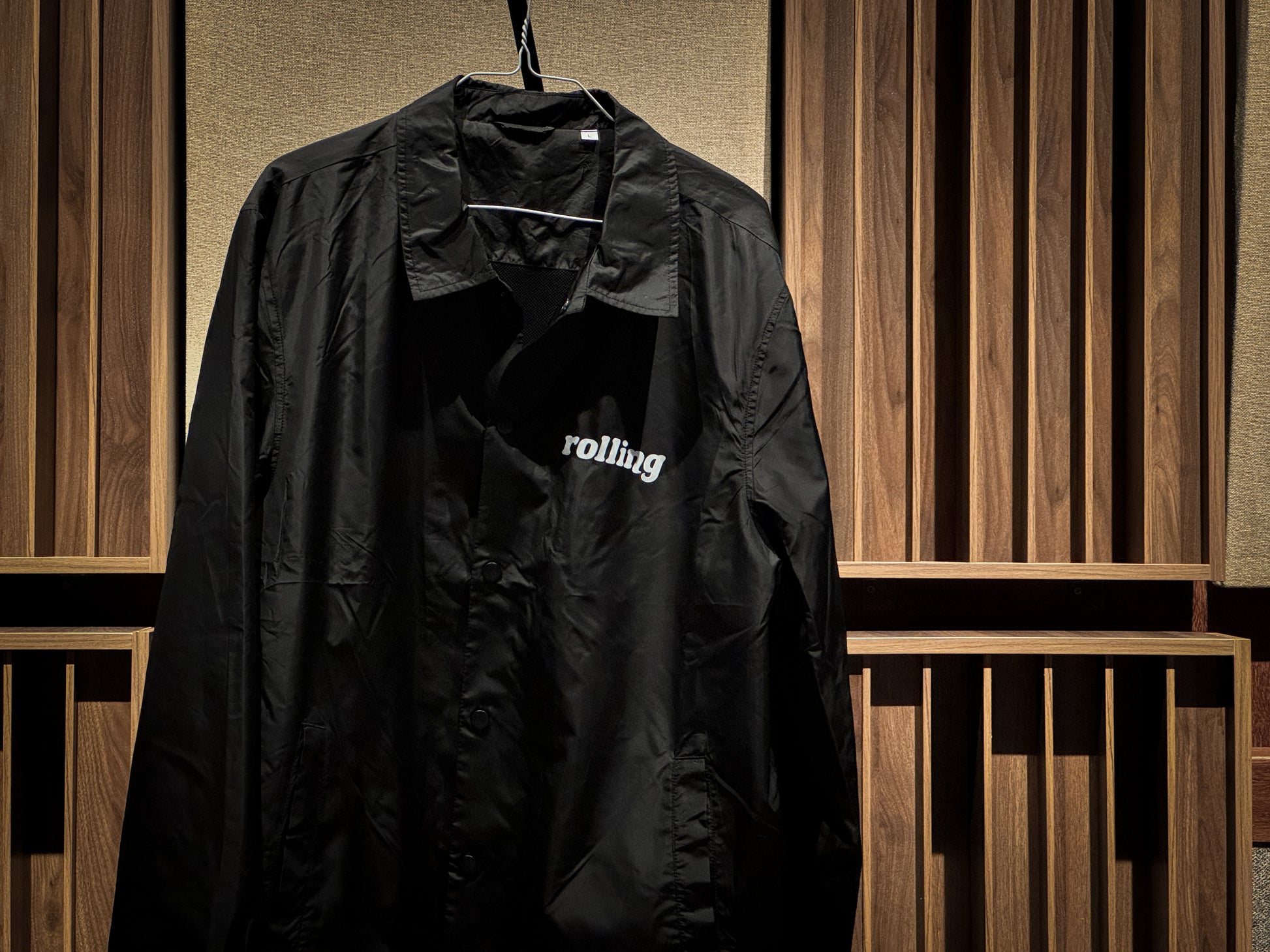 Warm Analog studio windbreaker jacket inspired by analog recording culture