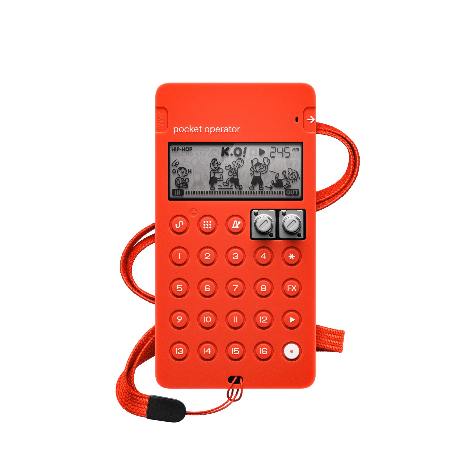 Teenage Engineering CA-X silicone case for Pocket Operator in red front view